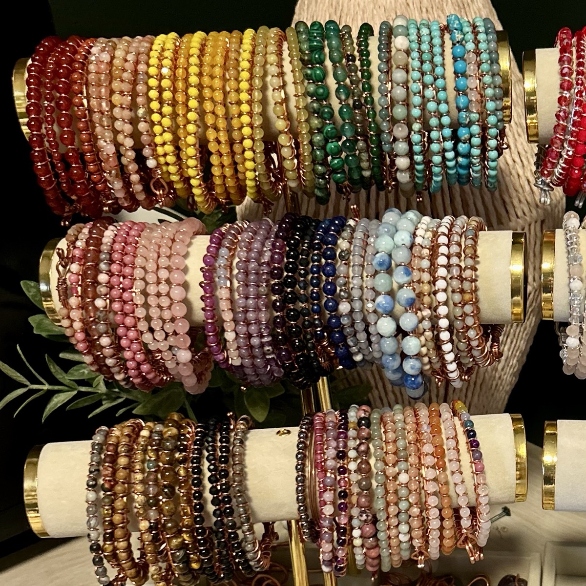 Manifestation Cuffs custom crystal bracelet