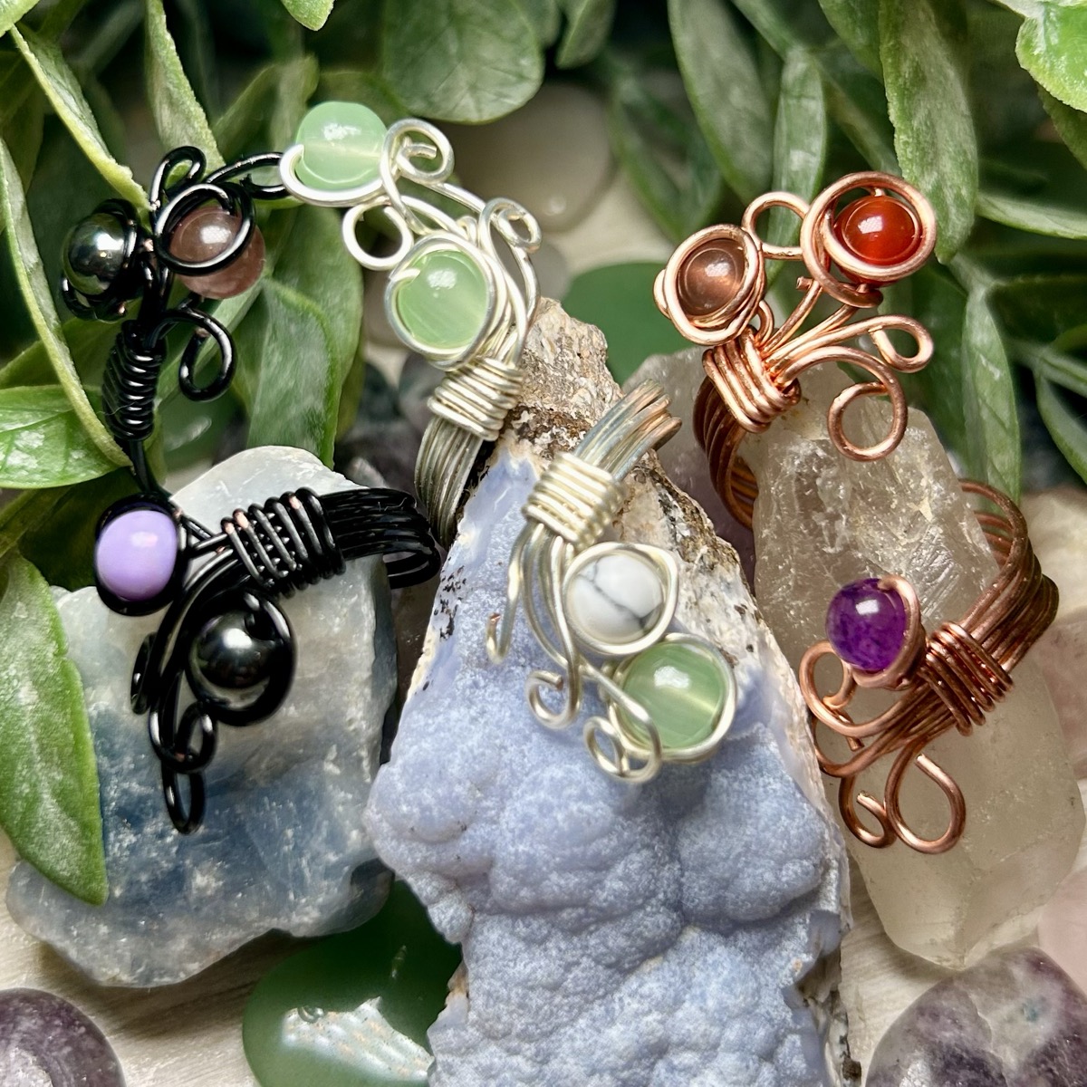 Custom crystal wrap ring