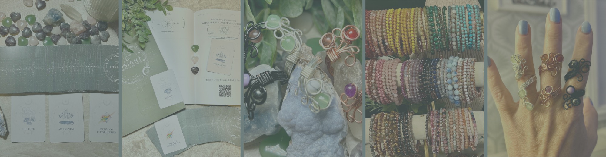 Crystal rings, bracelets, and the Insight card deck
